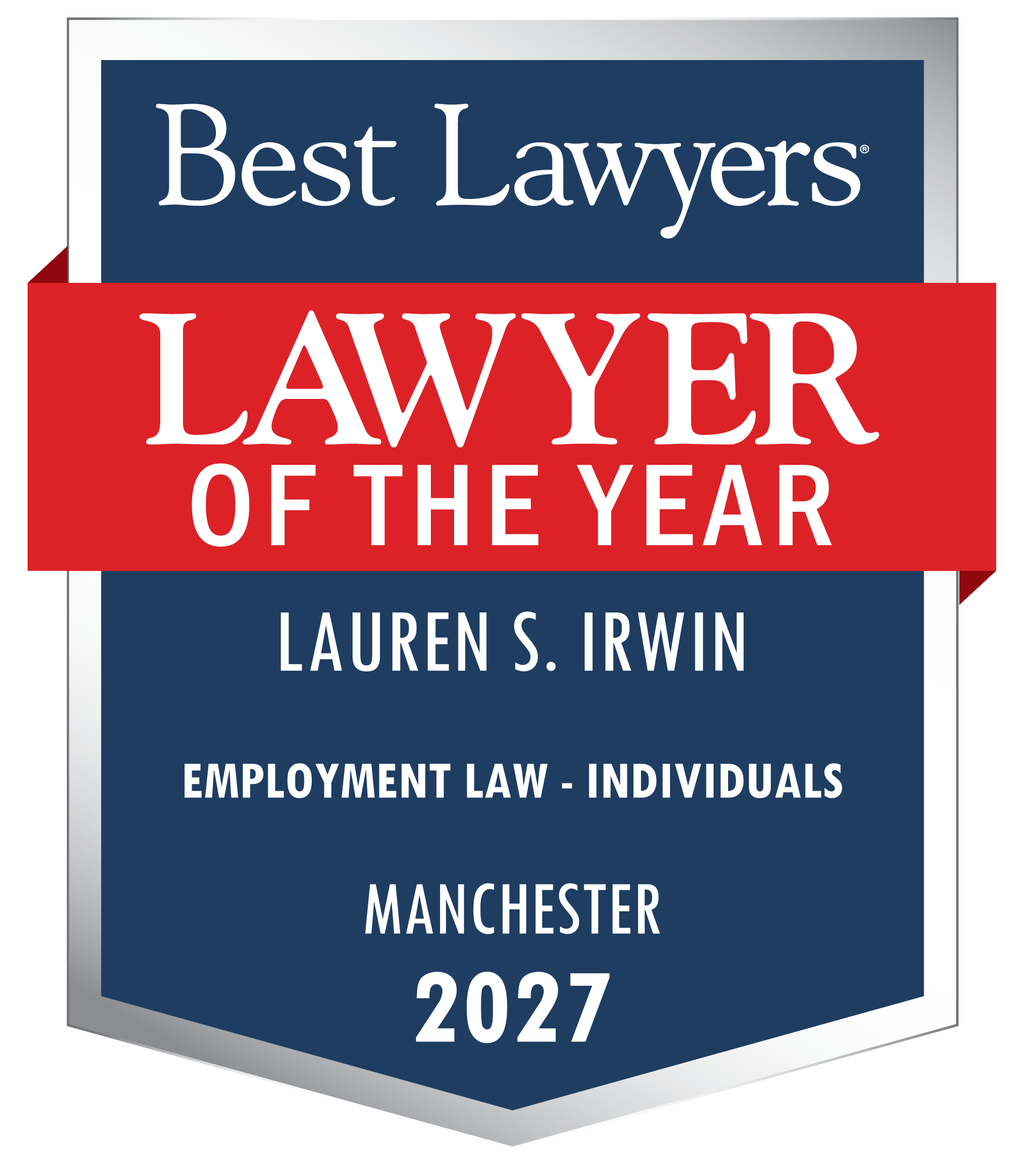 Best Lawyers  Lawyer of the Year 2027 Employment Manchester - IRWIN