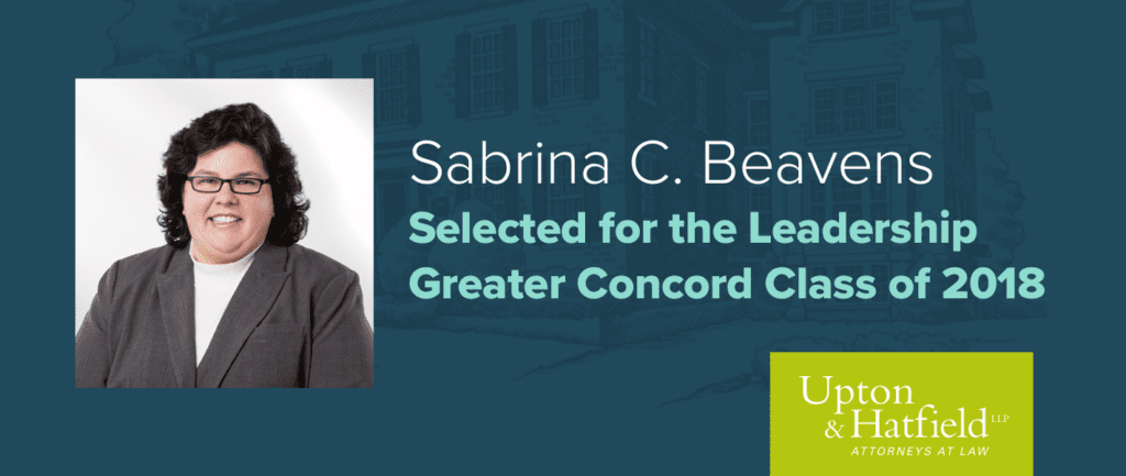 Sabrina C. Beavens Selected for the Leadership Greater Concord Class of 2018